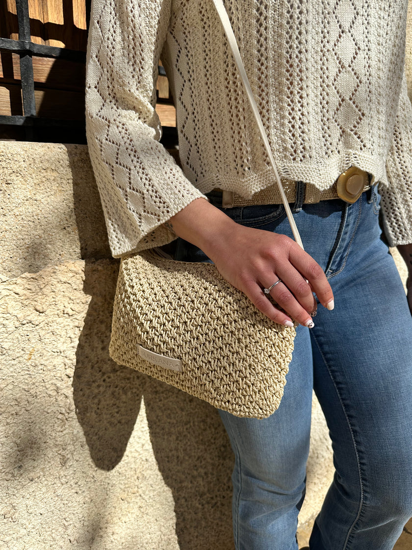 Bolso rafia | Pequeño crudo
