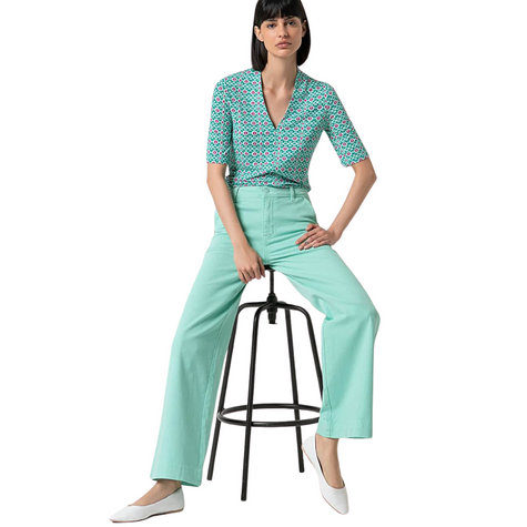 Pantalón acampanado | Liso | Verde agua