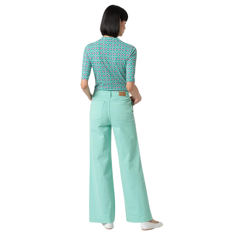 Pantalón acampanado | Liso | Verde agua