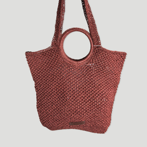 Bolso rafia | Grande marrón