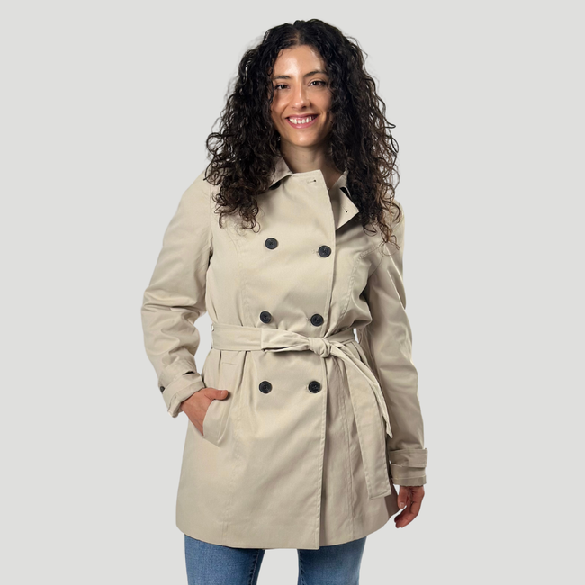 Gabardina corta beige | Vero moda