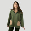 Chaqueta verde | Detalle bolsillos beige | Letiz Madrid