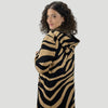 Chaqueta larga animal print | R.8035 | Beige y negro