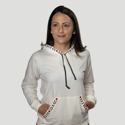 Sudadera Capucha | Blanca con bordado