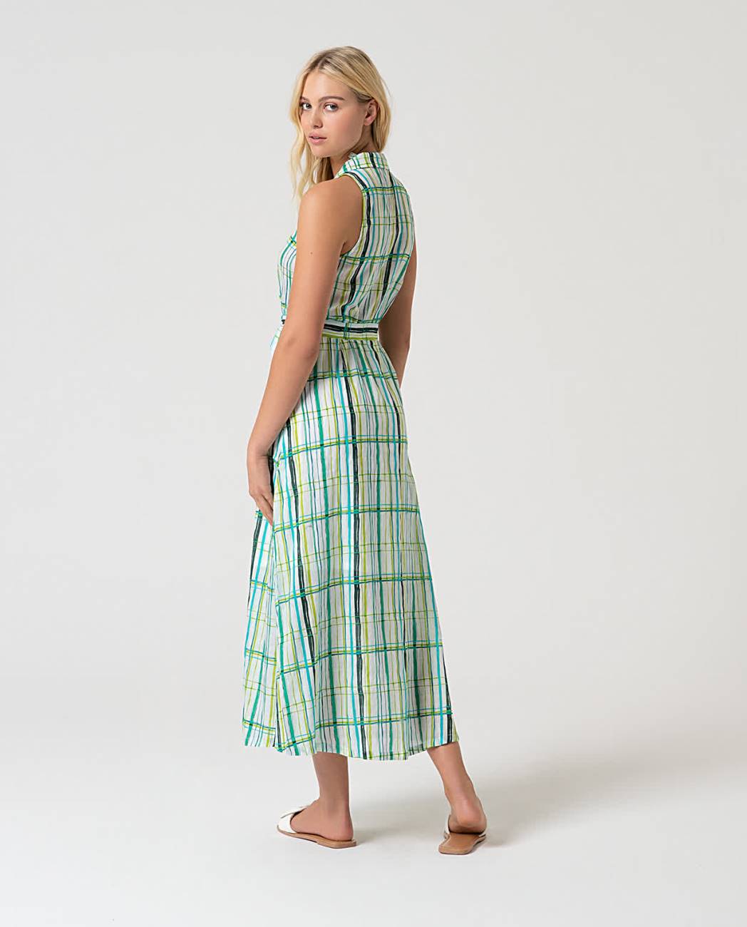 Vestido camisero sin mangas | Estampado | Surkana