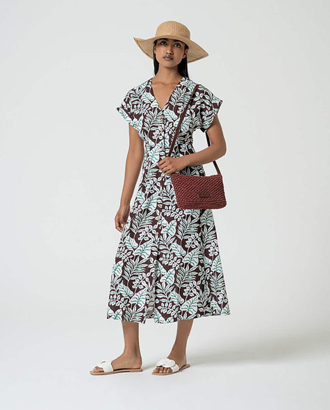 Vestido camisero largo | Estampado | Surkana