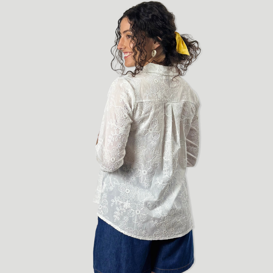 Camisa blanca | Bordada