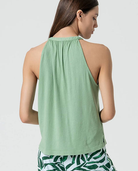 Blusa tirantes verde | Tina | Surkana