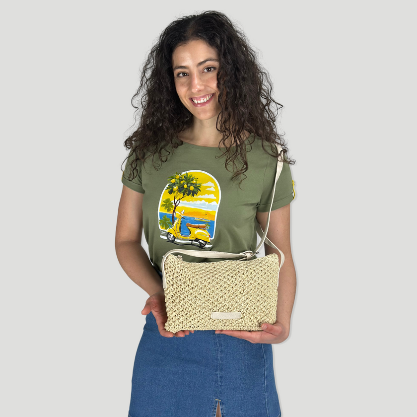 Bolso rafia | Pequeño crudo