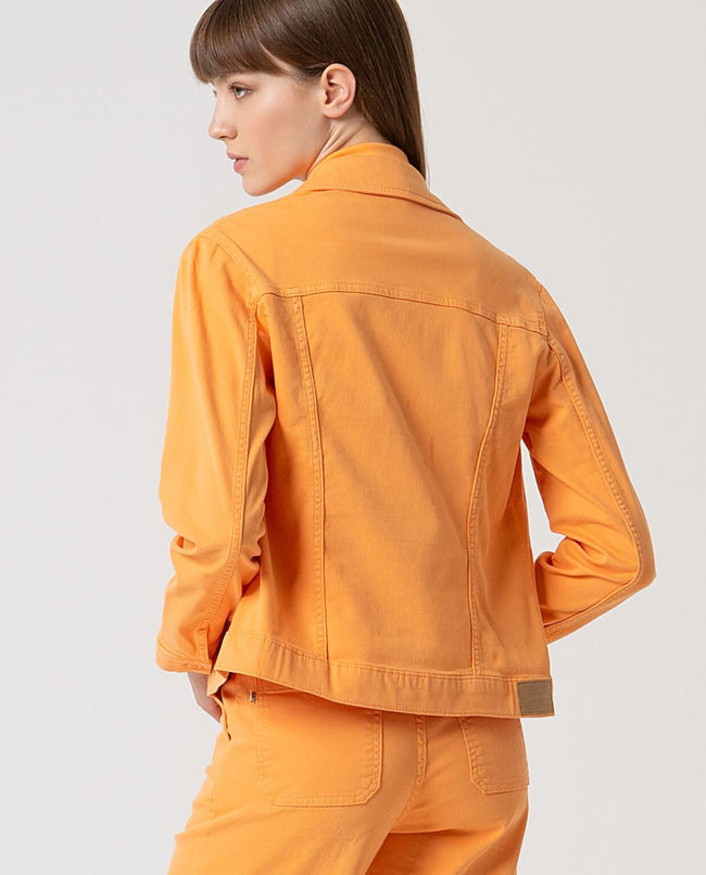 Chaqueta corta estilo tejana |Mandarina