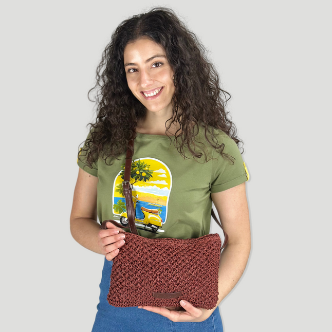 Bolso rafia | Pequeño marrón