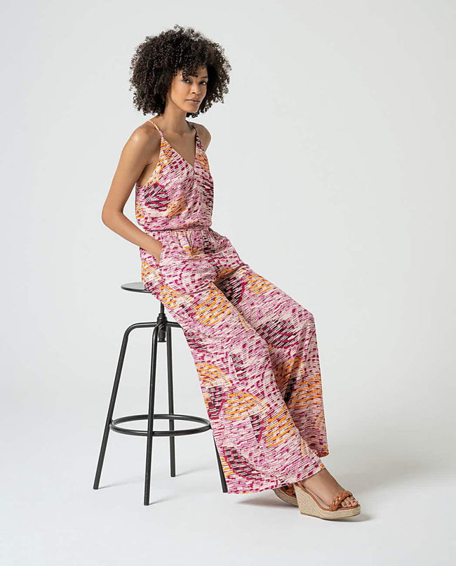Pantalón largo ancho | Estampado