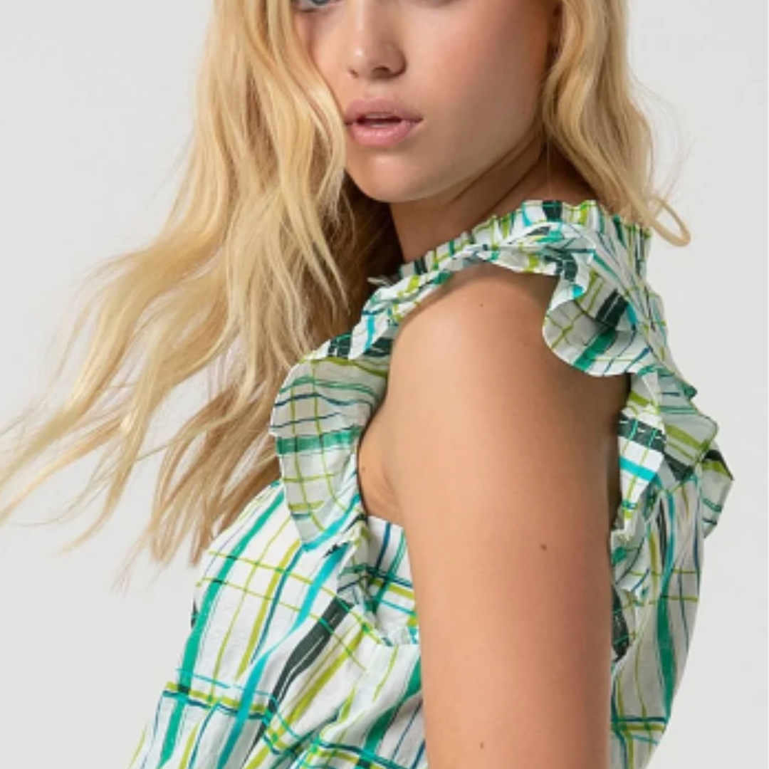 Camisa sin mangas | Estampada | Volantes | Surkana