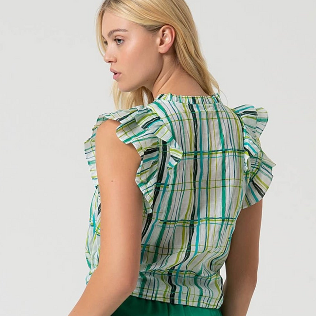 Camisa sin mangas | Estampada | Volantes | Surkana