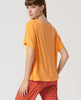 Camiseta oversize escote barco |Mandarina