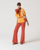 Camiseta oversize escote barco |Mandarina